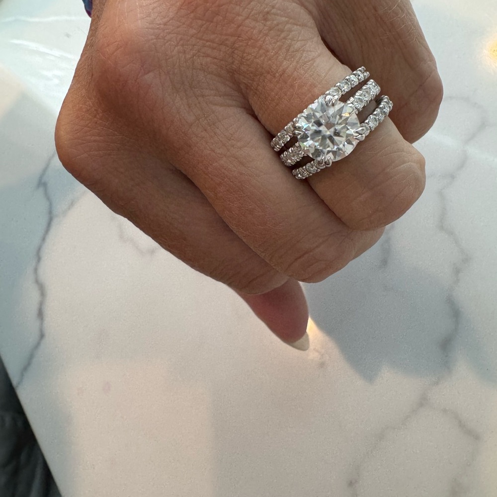 Elegant Silver Triple Band Women's Ring